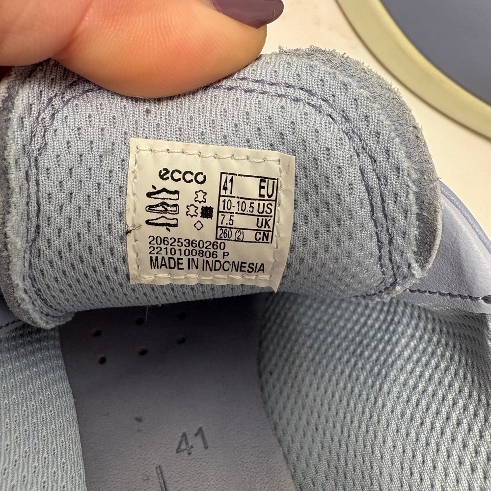 ECCO Womens Eventide Blue Lace Up Sneakers Shoes EU 41 US 10 Minimalist Modern - Picture 7 of 7